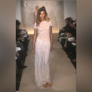 NWT Reformation Beaded Maxi Skirt - Elegant Cream Skirt - Viral Beaded Skirt